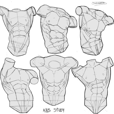 Side Muscles Anatomy, Men With Abs Drawing, Male Anatomy Muscles, Muscular Man Anatomy Drawing, Abs Anatomy Reference, Human Body Reference Poses, Abs Drawing Reference Male, Anatomy Torso Reference, Man Torso Drawing