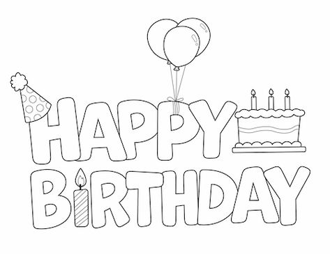 Happy Birthday Coloring Page from LittleBeeFamily Happy Birthday Puppy, Birthday Coloring Page, Coloring Pages Activities, Happy Birthday Writing, Happy Birthday Font, Happy Birthday Coloring Pages, Bee Family, Happy Birthday Printable, Birthday Coloring Pages