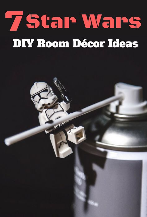 Make your space glow with these DIY Star Wars room decor ideas. These ideas also make great holiday gifts so you know, make two! Star Wars Room Decor, Diy Star Wars, Star Wars Bedroom, Diy Star, Star Wars Room, Star Wars Decor, Star Wars Diy, Star Wars Inspired, Cool Books