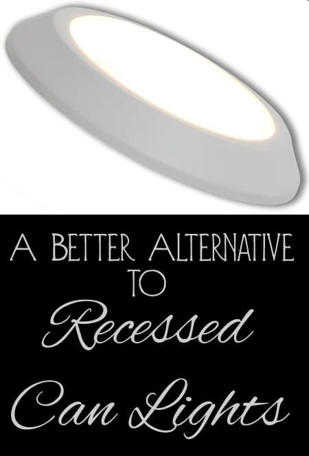 A Better Alternative to Recessed Can Lights Update Can Lights, How To Add Recessed Lighting, Can Light Alternative, Replace Can Lights, Kitchen Can Lights, Recessed Lighting Update, Can Lights In Kitchen, Ceiling Can Lights, Canned Lights