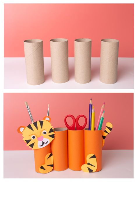 7 Ways to Make a Diy Colored Pencil Holder - In The Playroom Pencil Stand Diy, Pencil Holder Ideas, Diy Pencil Holders, Pencil Holder Craft, Pencil Holder Diy, Colored Pencil Holder, Diy Pencil Holder, Stationary Craft, Kids Workshop