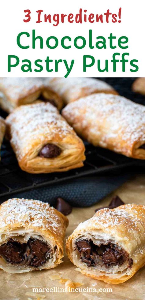 Sweet Puff Pastry Recipes, Chocolate Puff Pastry, Sweet Puff Pastry, Easy Puff Pastry Recipe, Puff Pastry Recipes Dessert, Chocolate Puff, Pastries Recipes Dessert, Puff Pastry Recipe, Simple Family Meals