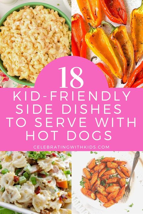 Corn Dog Dinner Sides, Hot Dog Party Food Sides, Side For Burgers And Hot Dogs, Sides To Have With Hot Dogs, Sides For Corn Dogs, Side Dishes For Corn Dogs, Weenie Roast Side Dishes, Hot Dog Sides Healthy, Hot Dog Bbq Side Dishes