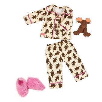 Our Generation Doll Accessories, My Life Doll Accessories, Our Generation Doll Clothes, Our Generation Doll, American Girl Doll Sets, American Girl Doll House, Pajama Outfit, American Girl Doll Crafts, American Girl Doll Accessories