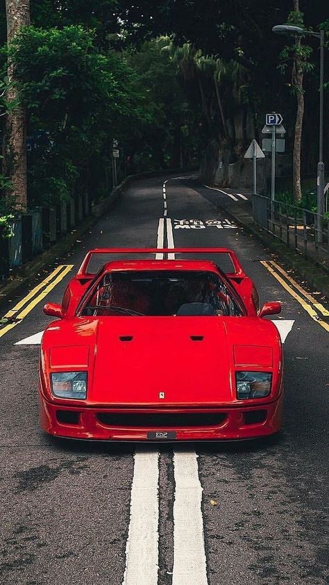 F40 Wallpaper, Ferrari Poster, Ferrari F40, Street Racing Cars, Ferrari Car, Pretty Cars, Italian Cars, Top Cars, Expensive Cars