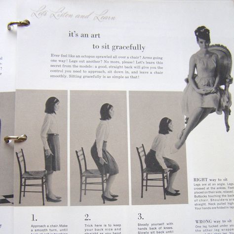 Sitting like a lady. How to sit properly. Sitting etiquette. Etiquette for ladies. Etiquette anytime. Daily etiquette. Sitting Etiquette, How To Sit Properly, School Moodboard, Ettiquette For A Lady, Etiquette Classes, Become Prettier, Proper Etiquette, Colleen Corby, Lady Rules