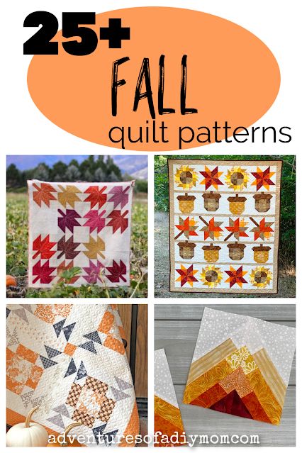 Thanksgiving Quilts Free Pattern, Autumn Quilt Patterns Free, Fall Themed Quilts, Free Fall Quilt Block Patterns, Fall Quilts Ideas, Fall Themed Quilt Patterns, Fall Quilting Ideas, Four Seasons Quilt Patterns, Fall Quilts Autumn Block Patterns