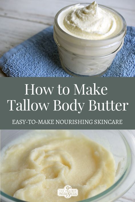 How To Use Tallow, Tallow Butter Recipe, Tallow And Shea Butter Balm, Whipped Tallow Balm Recipe, Tallow Moisturizer Recipe, How To Make Tallow Balm, Diy Tallow Lotion, Uses For Tallow, Diy Beef Tallow Moisturizer