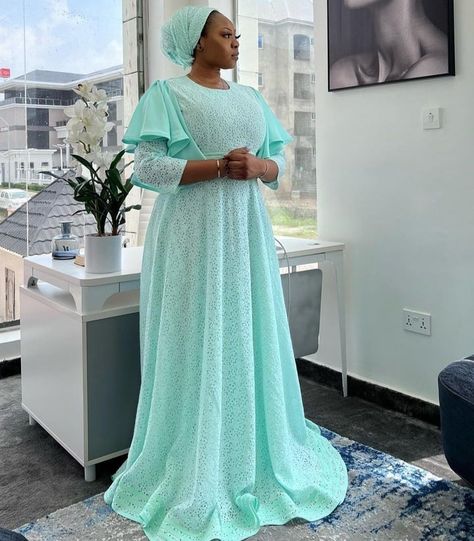 Latest and Beautiful Gown Styles for Lace Fabrics. Flared Lace Dress Styles, Soft Lace Dress Styles African, Chantilly Lace Gown Styles Nigeria, Nigerian Chiffon Gown Styles For Ladies, Latest A Shape Lace Gown, Abaya Designs Latest Nigeria, Abaya Gown Styles In Nigeria, Beautiful Material Gown Styles, Lace Flare Gown Styles Nigeria