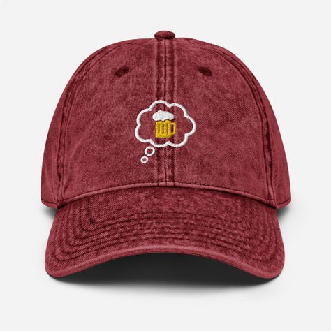 Cap Embroidery Ideas Men, Beer Embroidery, Beer Slogans, Beer Hat, Beer Cap, Embroidery Caps, Beer Caps, Gifts For Beer Lovers, Funny Gifts For Dad