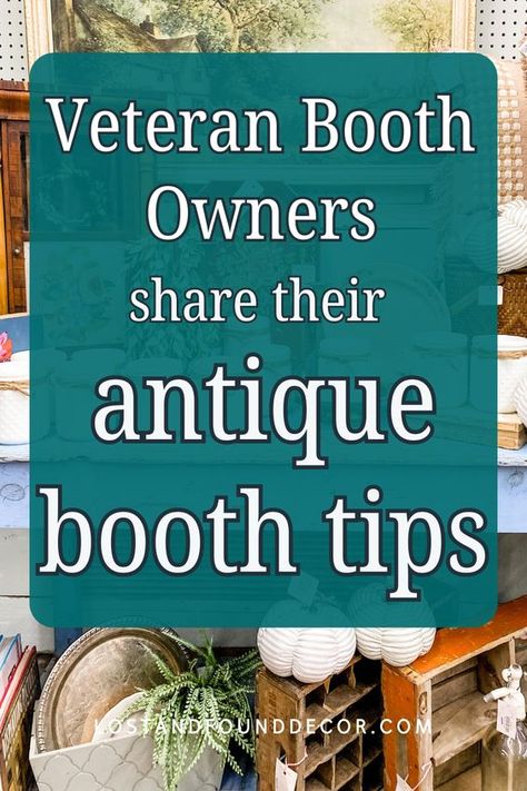 If you're wanting practical advice on how to grow your vintage booth business, this post is for you! Veteran antique booth sellers share all their best tips, from pricing to staging, to working with mall owners. There's so much here in this post to help you get more out of your antique booth. Save to share with all of your booth selling friends! Resale Booth Display Ideas, Antique Booth Ideas Staging, Thrift Business, Vintage Booth Display Ideas, Antique Mall Booth Ideas, Vintage Booth Display, Vendor Booth Display, Flea Market Booth, Christmas Booth