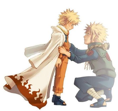 minato namikaze and naruto uzumaki Naruto Mignon, Naruto Meme, Namikaze Minato, Yellow Flash, Photo Naruto, Minato Namikaze, Uzumaki Family, Naruto Minato, Kushina Uzumaki