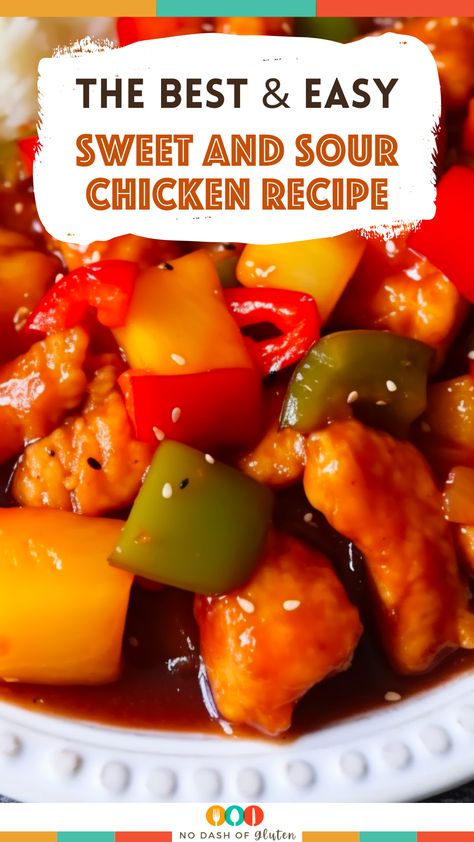 Easy Chinese Chicken Recipes, Sweet N Sour Sauce Recipe, Sweet And Sour Chicken Recipe, Sour Chicken Recipe, Pineapple Chicken Recipes, Chinese Chicken Recipes, Homemade Chinese Food, Sweet And Sour Chicken, Sour Foods