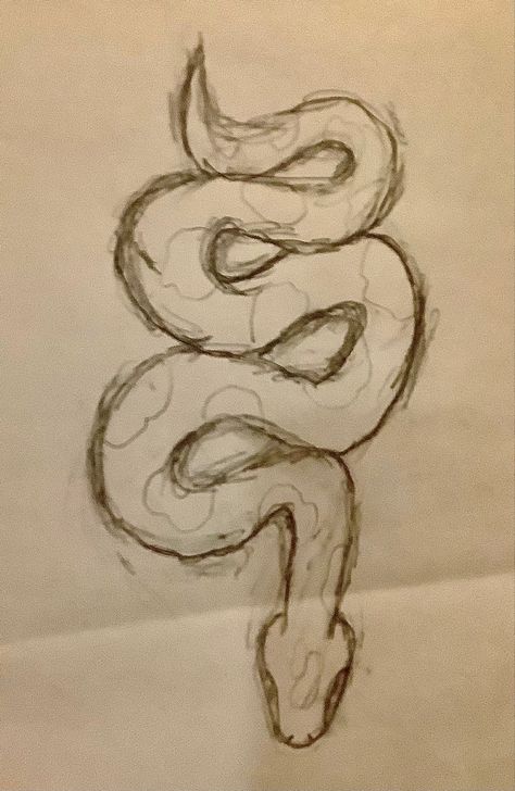 Snake Drawing, Hand Doodles, Meaningful Drawings, Art Tools Drawing, Easy Doodle Art, Easy Doodles Drawings, Easy Drawings Sketches, Graffiti Drawing, Cute Doodles Drawings