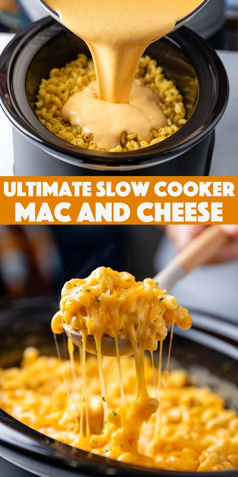 Crockpot Recipes For Mac And Cheese, Creamiest Crockpot Mac And Cheese, Mini Crockpot Mac And Cheese, Crockpot Recipes Snacks, Chik Fil A Mac Cheese, Slow Cooker Recipes Mac And Cheese, Crockpot Recipes Throw And Go, Cheap Crockpot Party Food, Crockpot Mac And Cheese With Cheddar Cheese Soup