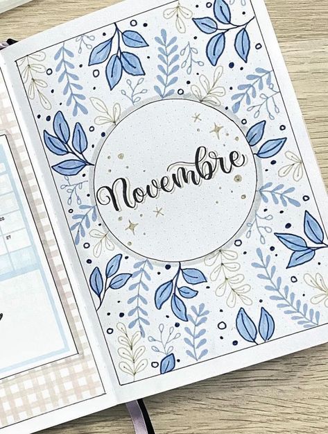 100+ Best November Bujo Spreads for Inspiration - atinydreamer November Bujo Cover, Winter Bujo, November Bujo, Bujo Cover, Seni Mural, Diy Kalender, Bujo Spreads, Bullet Journal Monthly, Bond Paper Design