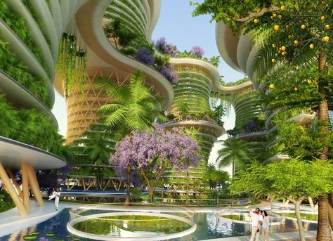 Neri Oxman, Vincent Callebaut, Eco Buildings, Eco City, Urban Forest, Tower Block, Building Concept, Apartment Architecture, Green Architecture