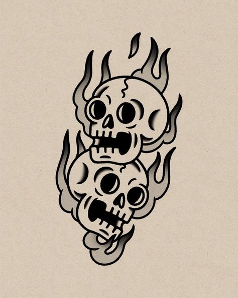 Small Simple Traditional Tattoo, Long American Traditional Tattoos, Simple American Traditional Tattoo Flash, Black Trad Tattoo, Skull Tattoos Traditional, Traditional Old School Tattoo Flash, How To Draw American Traditional, Traditional Black Tattoo Flash, American Traditional Tattoo Design Black