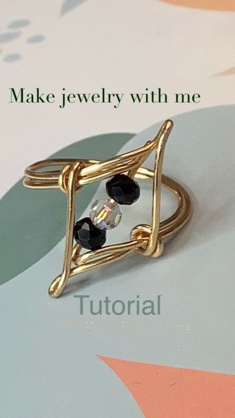 make jewelry with me | Come on, I’ll show you how to make a beautiful ring. Full video on my youtube channel❣️#jewelry #tutorials#wirewrapping #jewellery... | Instagram Diy Jewelry Findings How To Make, Diy Pearl Ring Tutorial, Wire Wrapping Tutorial Beginner, How To Make Metal Jewelry, Unique Diy Jewelry Ideas, Ring Designs Diy, Fidget Jewelry Diy, Wire Wrapping Tutorial Step By Step, Handmade Jwellary Idea