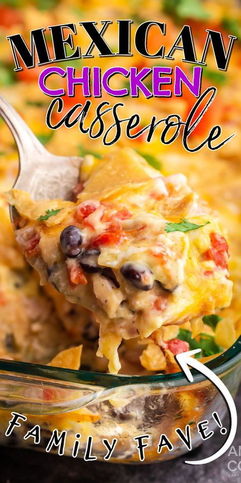 Mexican Casserole Recipe, Mexican Chicken Casserole, Mexican Casserole, Queso Dip, Mexican Chicken, Mexican Food Recipes Easy, Fall Dinner, Easy Casserole Recipes, Chicken Recipes Casserole