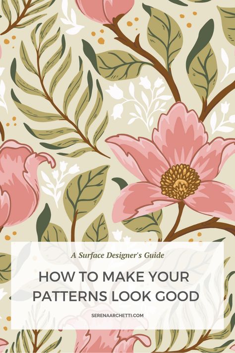 How to Make a Surface Pattern Design Look Professional Surface Pattern Template, Patterns With Watercolor, Pattern Art Design, Surface Design Pattern, Patterns Painting, Floral Repeat Pattern, Surface Patterns, Fabric Designs, Watercolor Surface Pattern Design