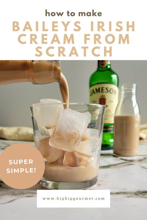 Recipe for Homemade Baileys Irish Cream - Hip Hip Gourmet Make Your Own Baileys Irish Cream, Home Made Baileys Recipes, Irish Creamer Recipe, How To Make Baileys At Home, Stanley Tucci Homemade Baileys, Recipe For Baileys Irish Cream, Diy Baileys Irish Cream Recipes, Copycat Baileys Irish Cream, Homade Baileys Recipes