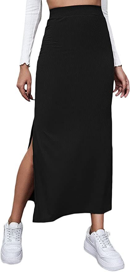 Long Knit Skirt, Bodycon Maxi Skirt, Long Skirt Casual, Long Pencil Skirt, Bodycon Pencil Skirt, Skirt Outfits Fall, Retro Skirt, High Waisted Maxi Skirt, Party Rock