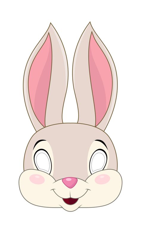 Rabbit Mask Printable, Animal Faces Printable, How To Make A Animal Mask, Animals Face Mask For Kids, Animal Mask Templates Free Printable, Animal Face Mask Craft, Animals Masks For Kids Crafts, Bunny Face Template Printable, Kids Mask Template