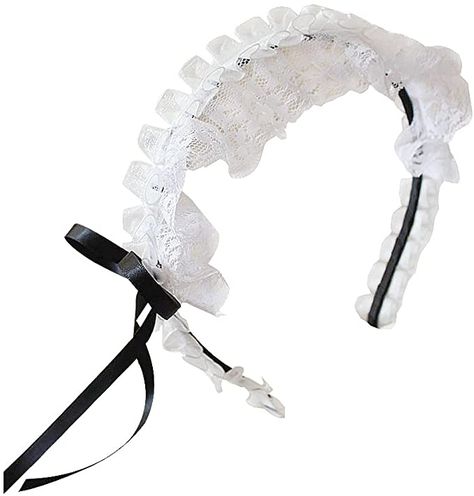 Amazon.com: YOMORIO Women's Hair Hoop Anime Maid Cosplay Headband Lolita Lace Flower Headwear Hair Accessory White : Clothing, Shoes & Jewelry Maid Hat, Maid Headband, Diy Jewelry Set, Maid Cosplay, Anime Maid, Fancy Dress Up, White Clothing, Maid Outfit, Hair Hoop