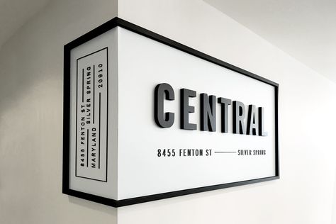 ashton › Central Graphisches Design, Design Restaurant, Restaurant Ideas, Wayfinding Signage, Church Design, Environmental Design, Signage Design, Environmental Graphics, Digital Signage