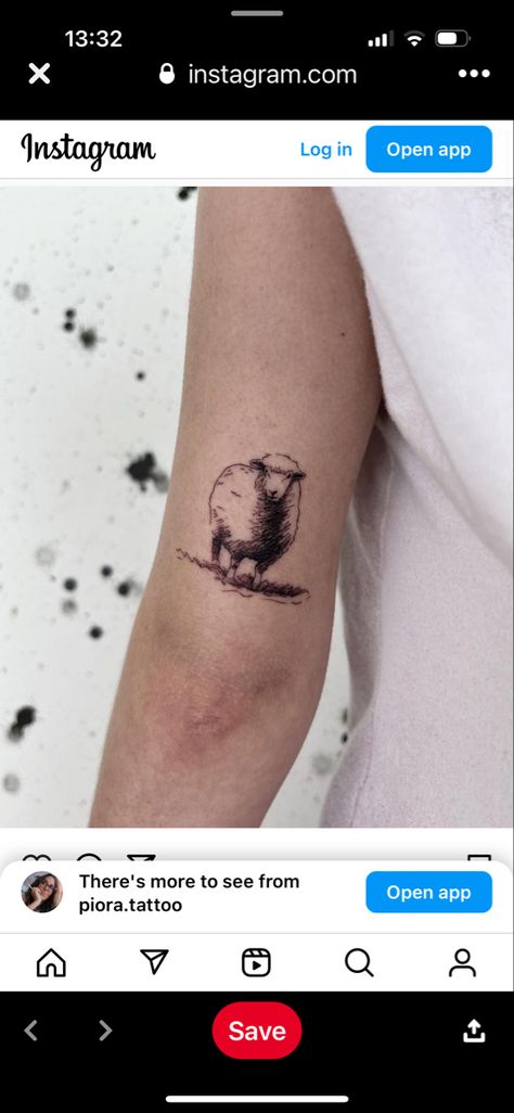 Counting Sheep Tattoo, Sheep Outline Tattoo, Tiny Sheep Tattoo, Realistic Sheep Tattoo, Sheep Skull Tattoo, Sheep Tatoos Ideas, Sheep Tattoo, Sheep Skull, Sheep Shearing