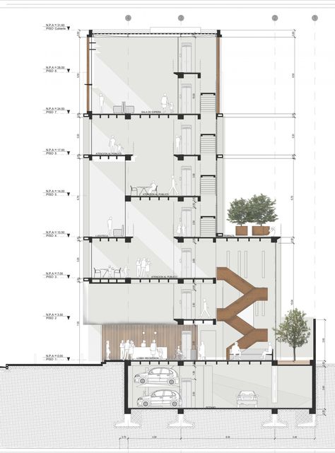 Section Drawing Architecture, Floor Plans House, Architecture Design Presentation, Atelier Design, Architecture Drawing Presentation, Section Drawing, Architecture Presentation Board, Plans House, Architectural Floor Plans