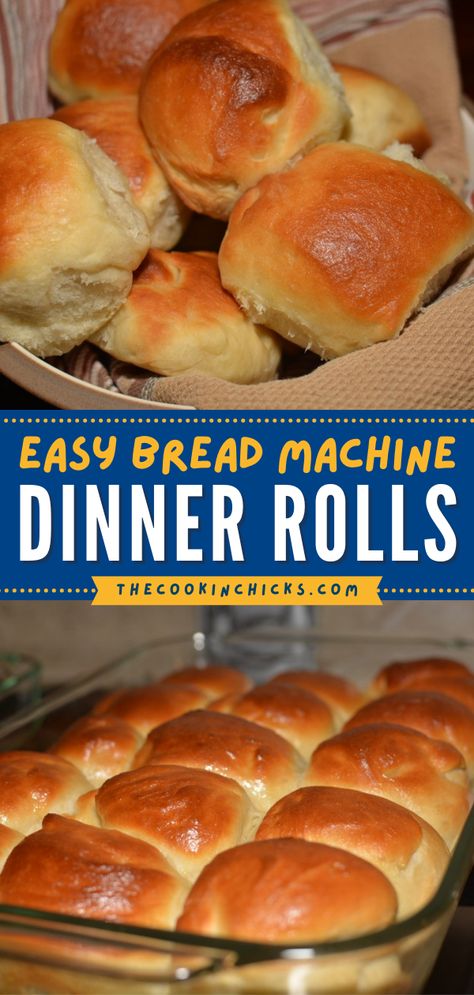 Bread Machine Dinner Rolls, Rolls Bread Machine, Dinner Rolls Recipe Easy, Bread Machine Rolls, Bread Machine Cinnamon Rolls, Bread Machine Recipes Sweet, Rolls Recipe Easy, Easy Bread Machine Recipes, Rolls Bread