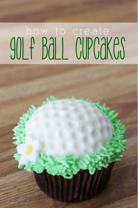 The Welch Cupcakery: How to Create Golf Ball Cupcakes Ball Cupcakes, Golf Cupcakes, Golf Cake, Golf Birthday Party, Golf Party, Gateaux Cake, Golf Birthday, Cupcakes Decoration, Cupcake Cookies