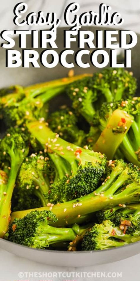 Stir Fried Broccoli, Chinese Broccoli Recipe, Stir Fry Broccoli, Pan Fried Broccoli, Sesame Broccoli, Chinese Side Dishes, Broccoli Recipes Side Dish, Spicy Broccoli, Broccoli Side Dish