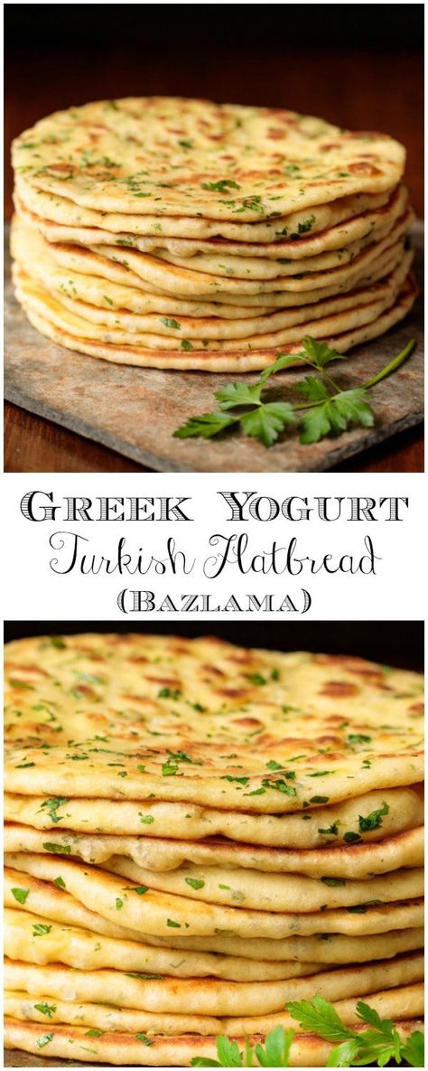 This delicious, pillowy soft Turkish Flatbread is an easy, one-bowl-no-mixer recipe. It's perfect with hummus, tabouli, for wraps and more! #pita, #flatbread, #turkishflatbread #easyrecipe #easyflatbread Turkish Flat Bread, Turkish Flatbread, Wallpaper Food, Mixer Recipes, Resep Diet, God Mat, Think Food, Idee Pasto Sano, Middle Eastern Recipes