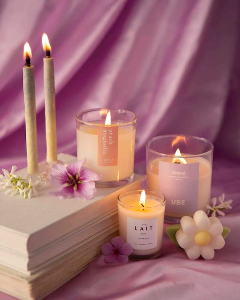 5 Asian-Owned Candle Companies To Support Now - A Beautiful Mess Leftover Candle Wax, Candles Aesthetic Cozy, Candle Pics, Leftover Candle, Candle Photography Ideas, Candle Photoshoot, Japanese Candles, Candle Photography, Arte Aesthetic