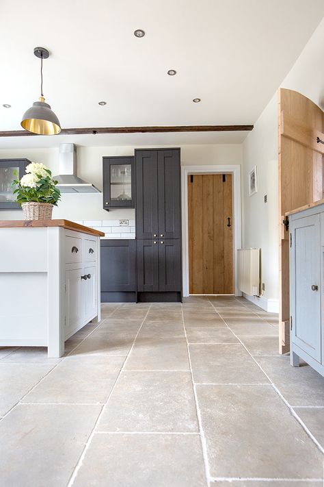 Limestone Tiles | Limestone Flooring | Quorn Stone | Dark Stone Floor Kitchen, Farmhouse Floor Tiles, Limestone Tiles Kitchen, Kitchen With Tile Flooring, Stone Floor Kitchen, Stone Kitchen Flooring, Tile Flooring Kitchen, Quorn Stone, Stone Kitchen Floor