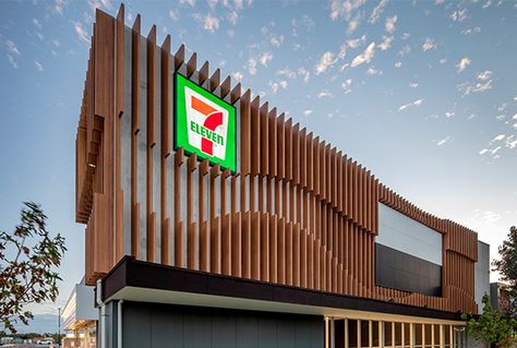 Wave Facade Architecture, Exterior Retail Design, Louvres Facade, Facade Design Pattern, Wave Facade, Aluminium Battens, Facade Pattern Architecture, Timber Facade, Facade Elements