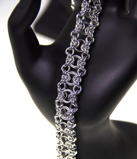 Olivia Bracelet, Chainmaille Patterns, Chainmaille Jewelry Patterns, Chain Maille Patterns, Chain Maille Bracelet, Chainmaille Tutorial, Chainmail Necklace, Chainmaille Jewelry, Chainmail Bracelet