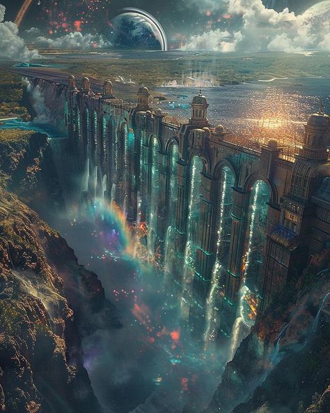 World Inspiration, Magic City, Different World, Cosmic Energy, Fantasy Castle, Fantasy City, Fantasy Places, Fantasy Map, Futuristic City