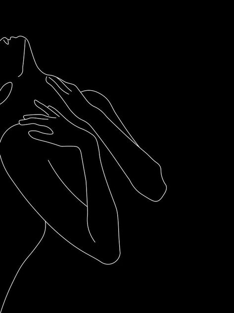 Edgy Line Art, Black And White Art Drawing, Line Art Design, Art Line, Black And White Art, Outline Art, Art Wallpaper Iphone, Abstract Line Art, Black Aesthetic Wallpaper