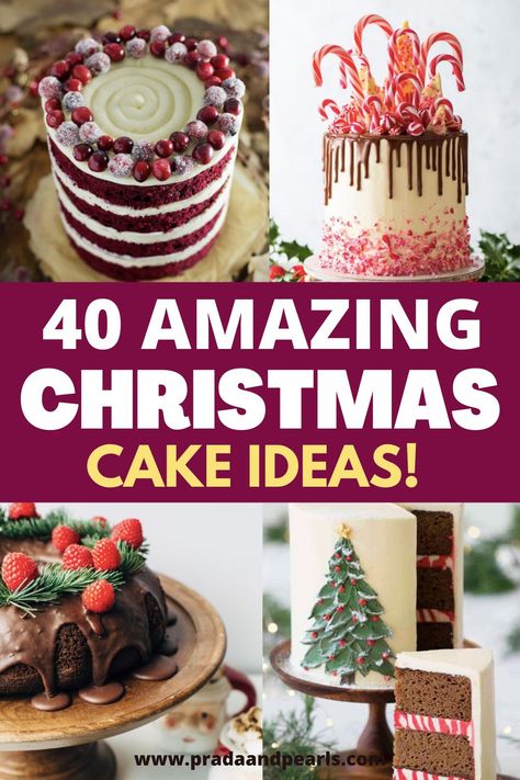 Christmas Decor Cake Ideas, Fun Christmas Cake Decorating Ideas, Crazy Christmas Cakes, Christmas Cake Ideas 2024, Modern Christmas Cake Designs, Cakes For Christmas Easy, Christmas Showstopper Cake, Christmas Cake Alternative, Christmas Cake Competition