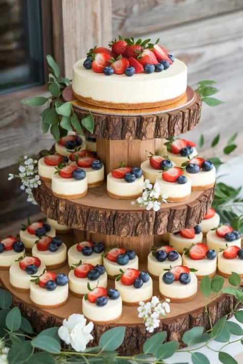 Cheesecake Wedding Cake Ideas: Unique Twists on a Classic Dessert - OMG Hitched! Backyard Wedding Cake Ideas, Bush Wedding Ideas, Unique Wedding Dessert Ideas, Nontraditional Wedding Cake, Alternatives To Wedding Cake, Cheesecake For Wedding, Unique Wedding Desserts, Wedding Cheesecake Ideas, Cheesecake Wedding Cake Ideas