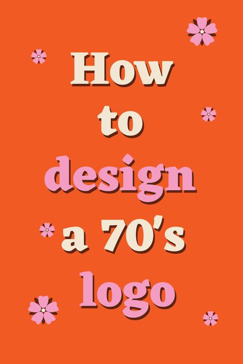 "How to design a 70's logo" Logos, 70s Logo Design Vintage, 70s Logo Design Brand Identity, 70 Graphic Design, Vintage Retro Logo Design, 1960s Logo Design, Retro Logo Design 70s, 60s Logo Design, 70s Design Graphic