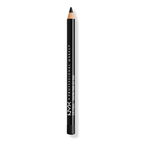 Black Slim Eye Pencil Long-Lasting Eyeliner - NYX Professional Makeup | Ulta Beauty Nyx Black Eye Pencil, Black Eyeliner Black Women, Black Waterline Eyeliner, Black Eyeliner Waterline, Nyx Eye Pencil, Nyx Eyeliner Pencil, Black Pencil Liner, Black Pencil Eyeliner, Emo Eyeliner