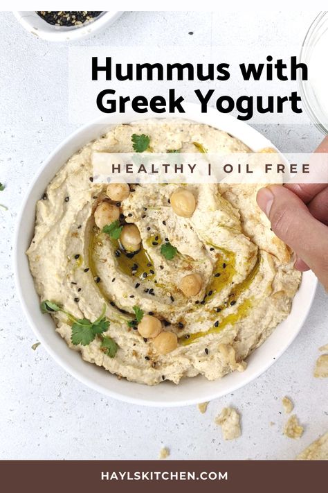 Protein Hummus Recipe, Hummus With Greek Yogurt, Fat Free Hummus Recipe, High Protein Hummus Recipe, Healthy Hummus Recipe Without Tahini, Tahini Free Hummus Recipe, Low Fat Hummus Recipe, High Protein Hummus, Protein Hummus