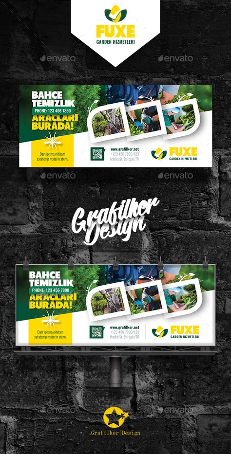 Garden Landscape Billboard Templates by grafilker Garden Landscape Billboard Templates Fully layeredINDDFully layeredPSD300 Dpi, CMYKIDML format openIndesign CS4 or laterCompletely Poster Landscape Design, Landscape Poster Design, Billboard Design Ideas, Landscape Banner Design, Landscape Graphic Design, Billboards Designs, Billboard Template, Banner Design Ideas, Easy Photoshop Tutorials