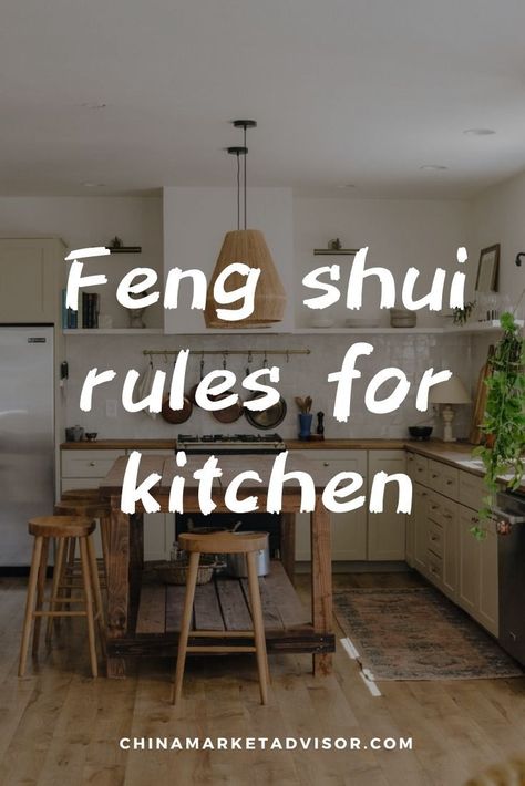 Feng shui rules for kitchen Feng Shui Kitchen Layout, Feng Shui House Layout, Feng Shui Layout, Backsplash Ideas Kitchen, Small Kitchen Ideas Layout, Feng Shui Interior, Feng Shui Kitchen, Zen Kitchen, Cabinet Color Ideas