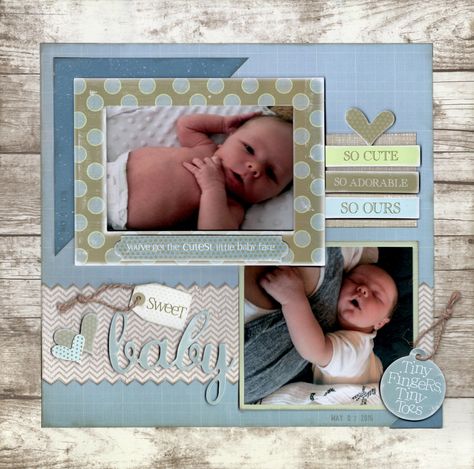 Scrapbook Baby Book Ideas, Baby Boy Scrapbook Layouts, Boy Scrapbook Layouts, Baby Scrapbook Album, Scrapbook Design Layout, Beautiful Scrapbook Layouts, Baby Scrapbook Pages, Scrapbooking Layouts Baby